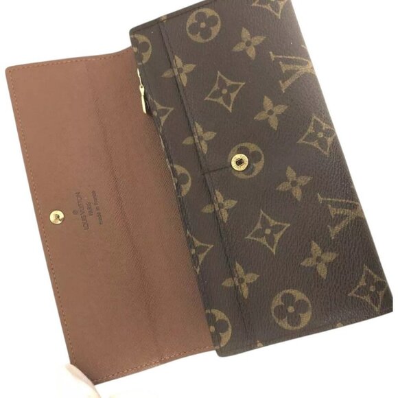 004271BP (L3) Louis Vuitton Wallet Long Portefeiulle Sarah Brown Monogram - Picture 5 of 9
